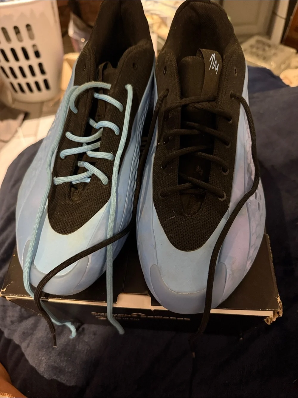 adidas Men's Blue and Black Athletic Sneakers
